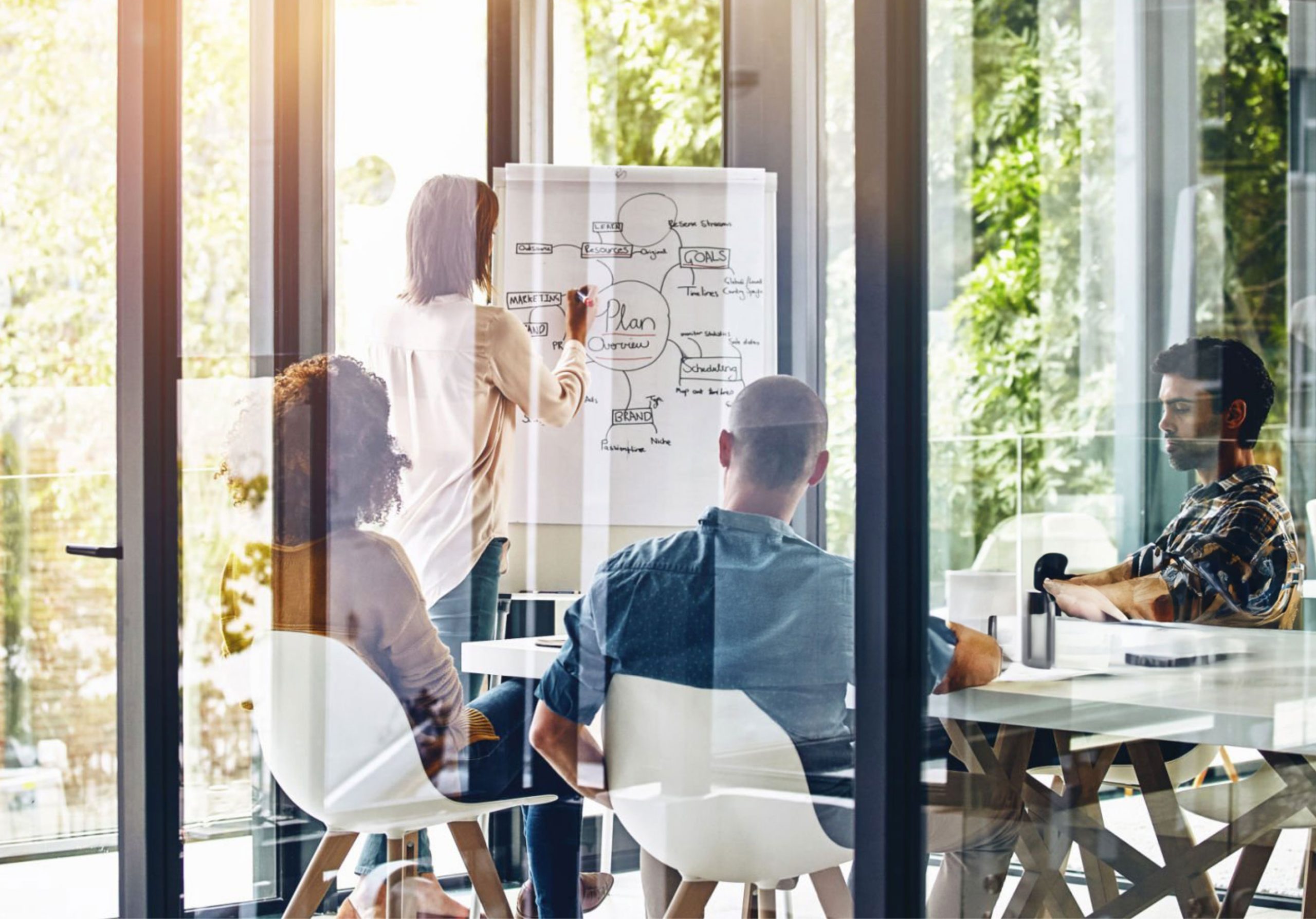 Photo of business consulting team in a project meeting