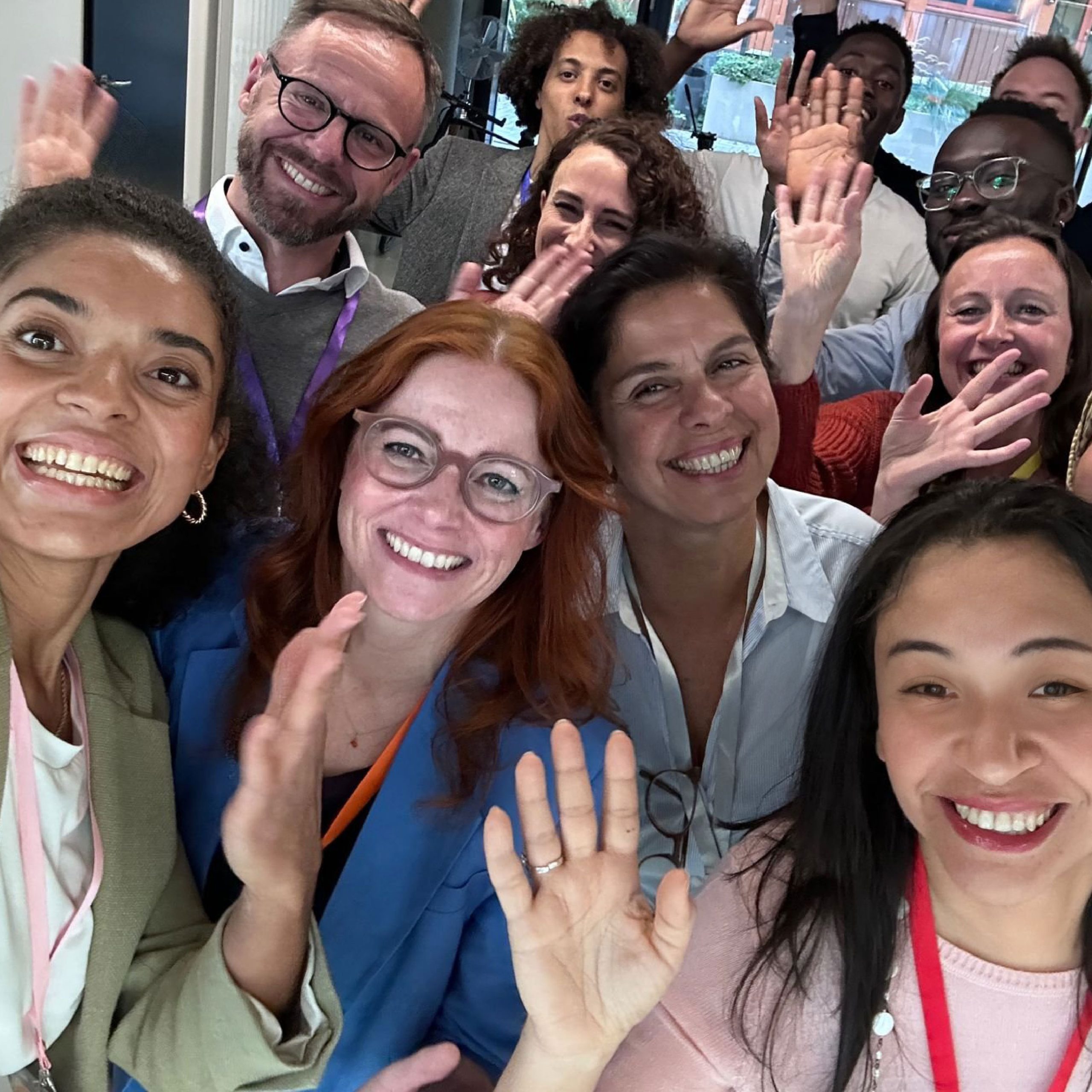 Company team selfie photo