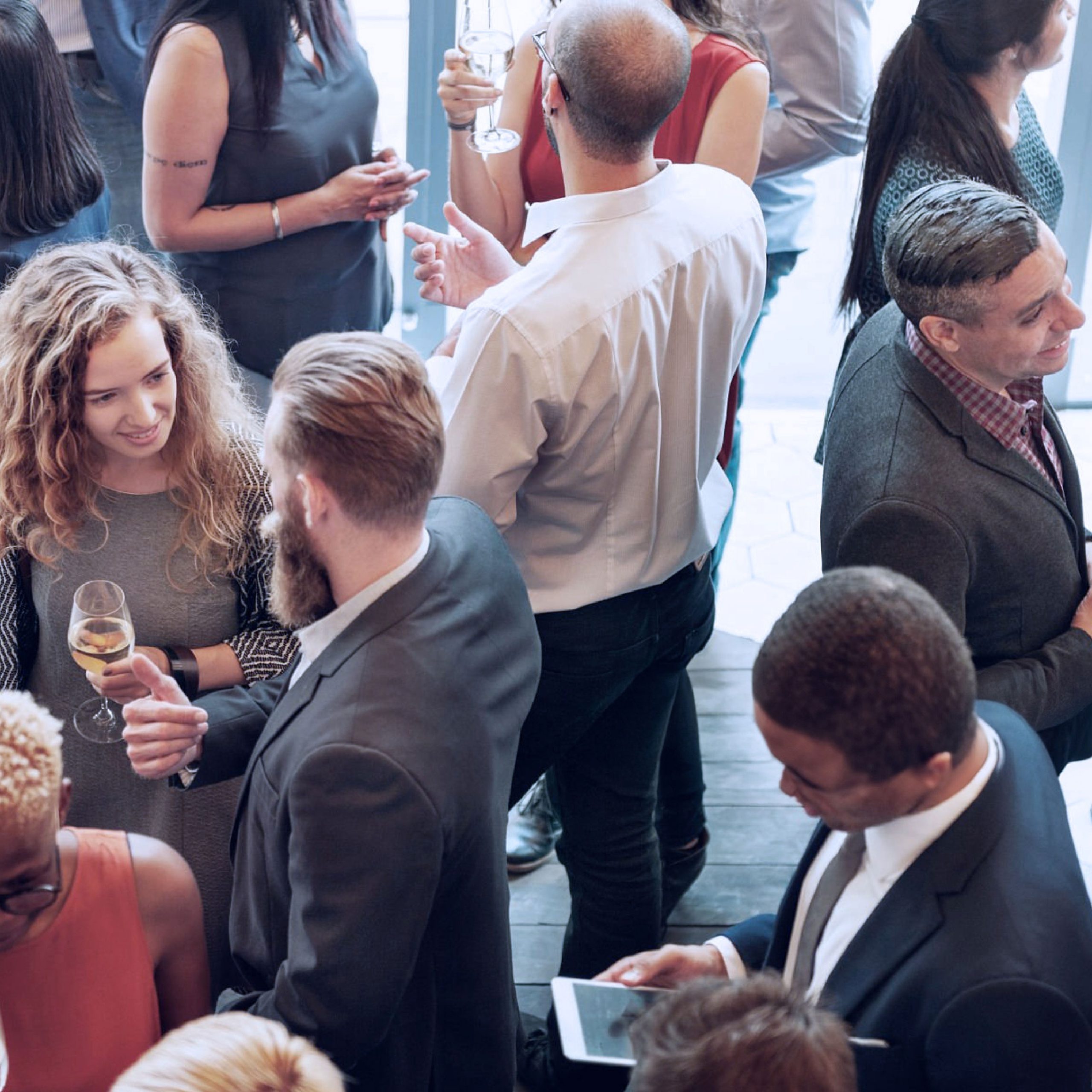 Photo of business consultants at a meet and greet social event